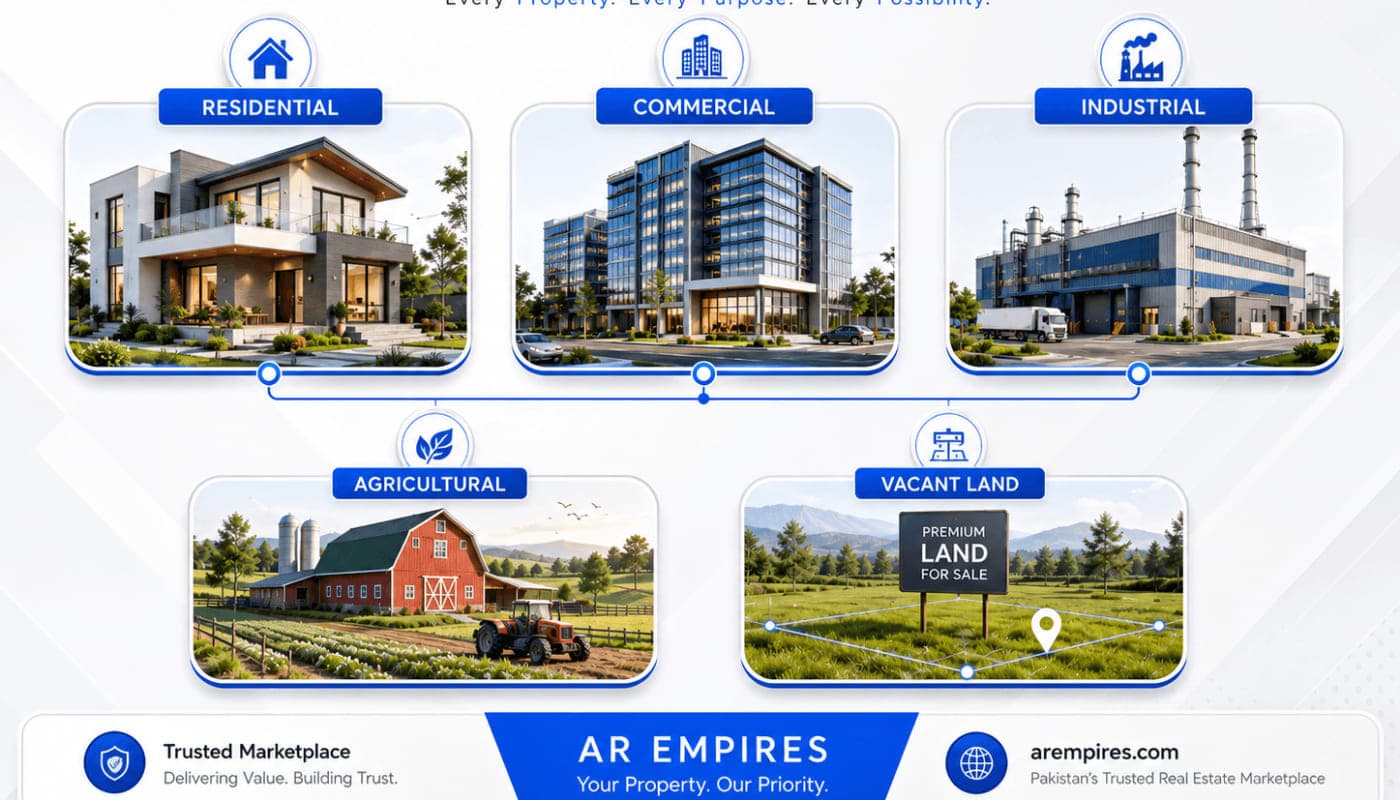A Smart Guide to Types of Real Estate 2026 | AR Empires